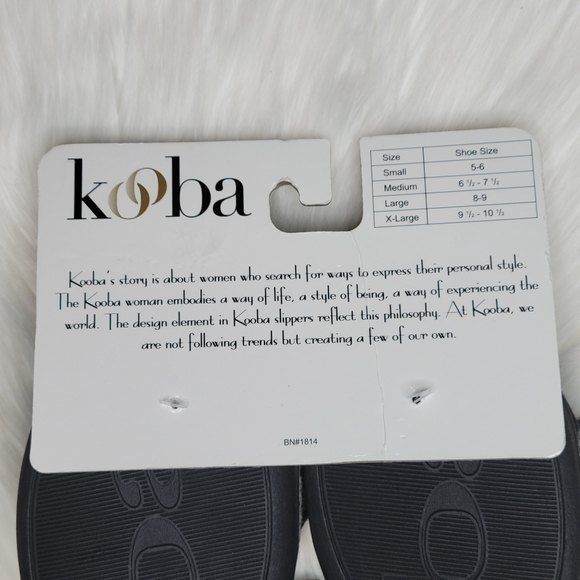 Kooba Leopard Open Toe Scuff Memory Foam Slippers Womens XL (9.5-10.5) NEW - Picture 6 of 8